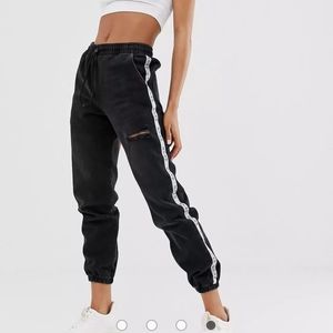 Black distresses joggers NA-KD ASOS